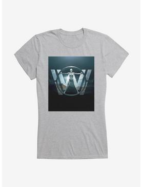 Westworld Circle Icon Silhouette Girls T-Shirt, HEATHER, hi-res