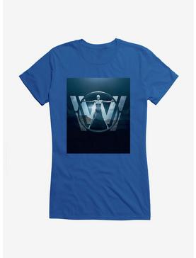 Westworld Circle Icon Silhouette Girls T-Shirt, ROYAL, hi-res