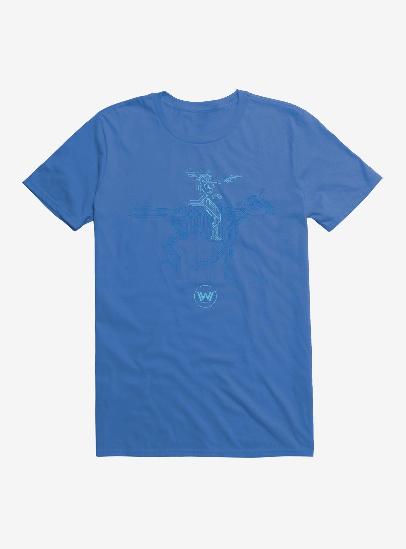 Westworld Android And Horse T-Shirt, ROYAL BLUE, hi-res