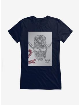 Westworld Man In Black Skull Girls T-Shirt, NAVY, hi-res