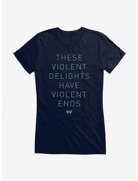 Westworld Violent Delights Violent Ends Girls T-Shirt, NAVY, hi-res