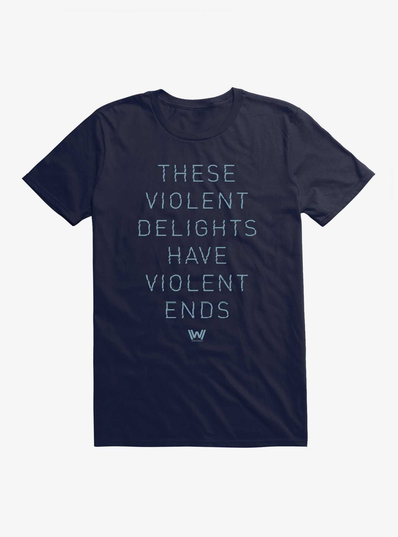 Westworld Violent Delights Violent Ends T-Shirt, NAVY, hi-res