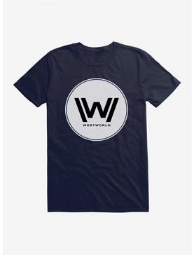 Westworld W Circle Icon T-Shirt, NAVY, hi-res