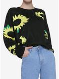 Daisy Street Sunflower Girls Sweater, BLACK, hi-res
