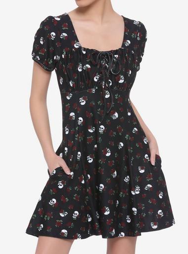 Skulls Roses Dress Hot Topic