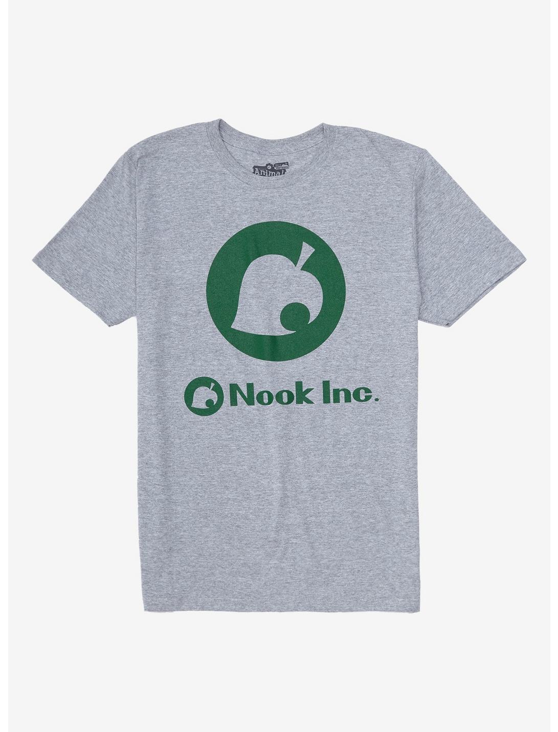 Animal Crossing Nook Inc. Logo T-Shirt, GREY, hi-res