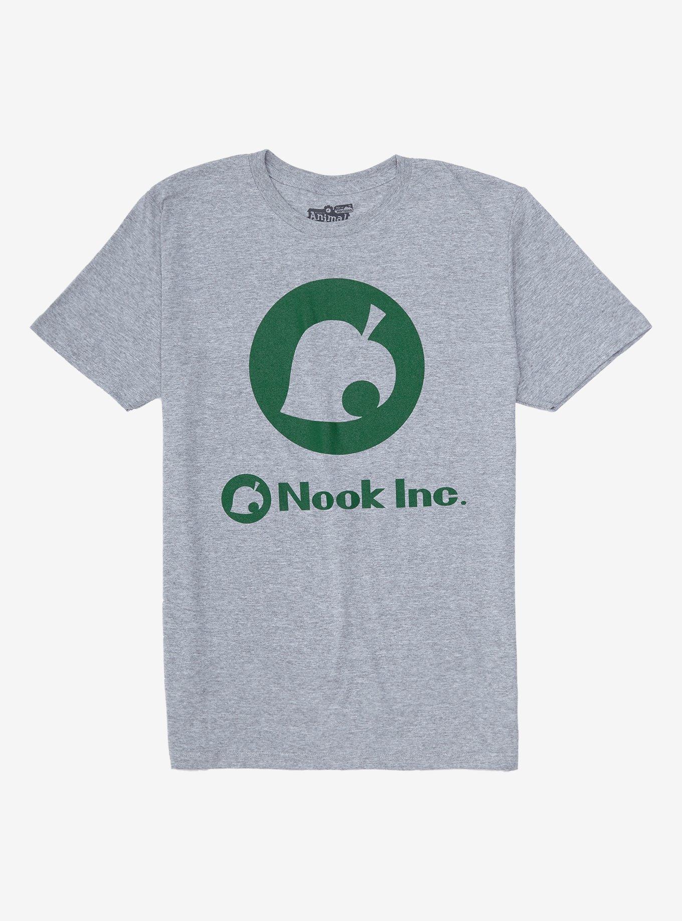 Animal Crossing Nook Inc. Logo T-Shirt, GREY, hi-res