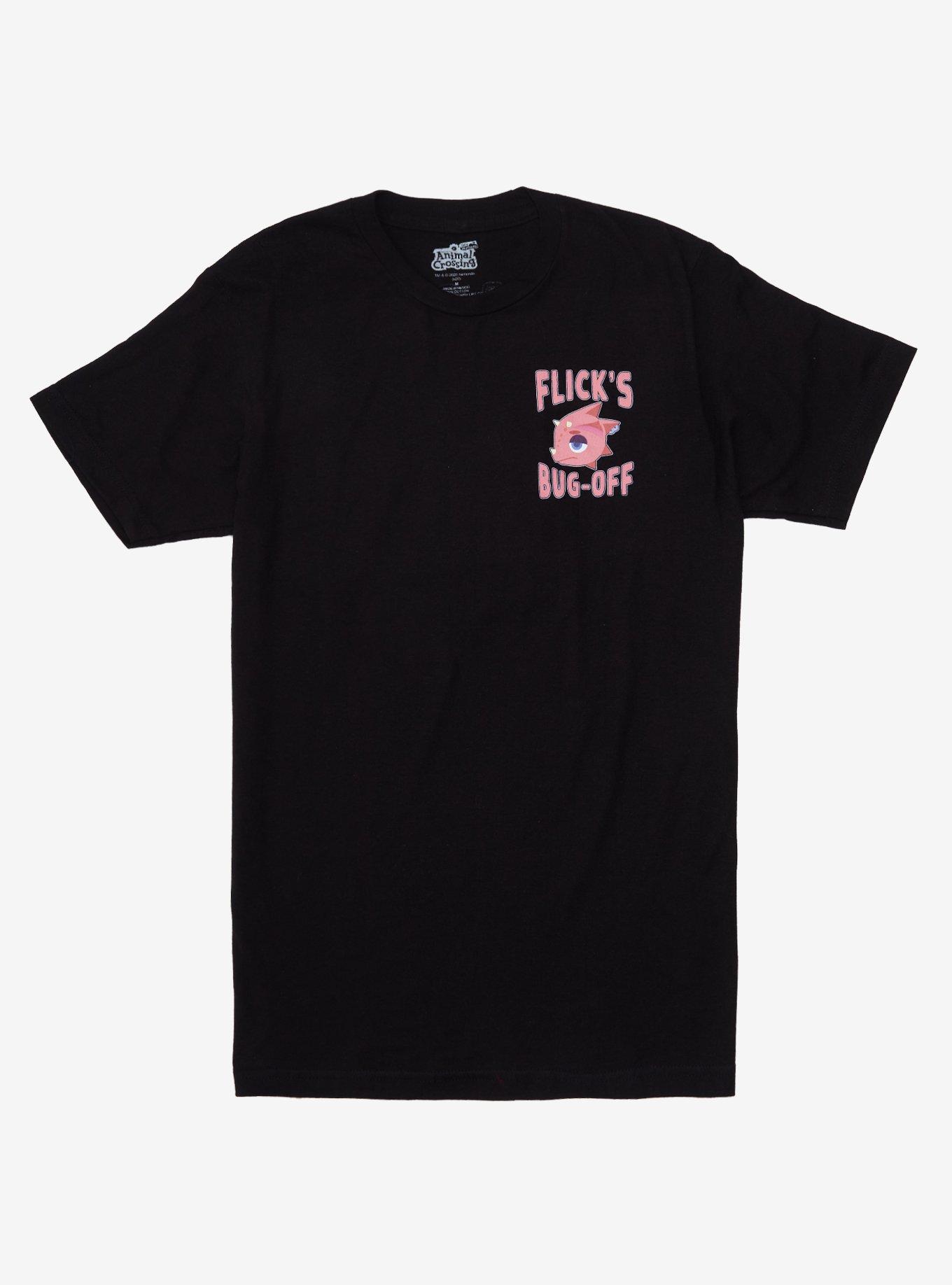 Animal Crossing: New Horizons Flicks's Bug-Off T-Shirt, BLACK, hi-res