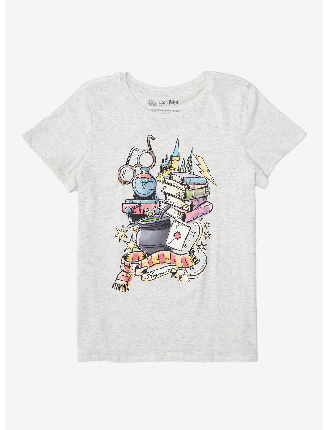 Harry Potter Watercolor Icons Girls T-Shirt Plus Size, MULTI, hi-res