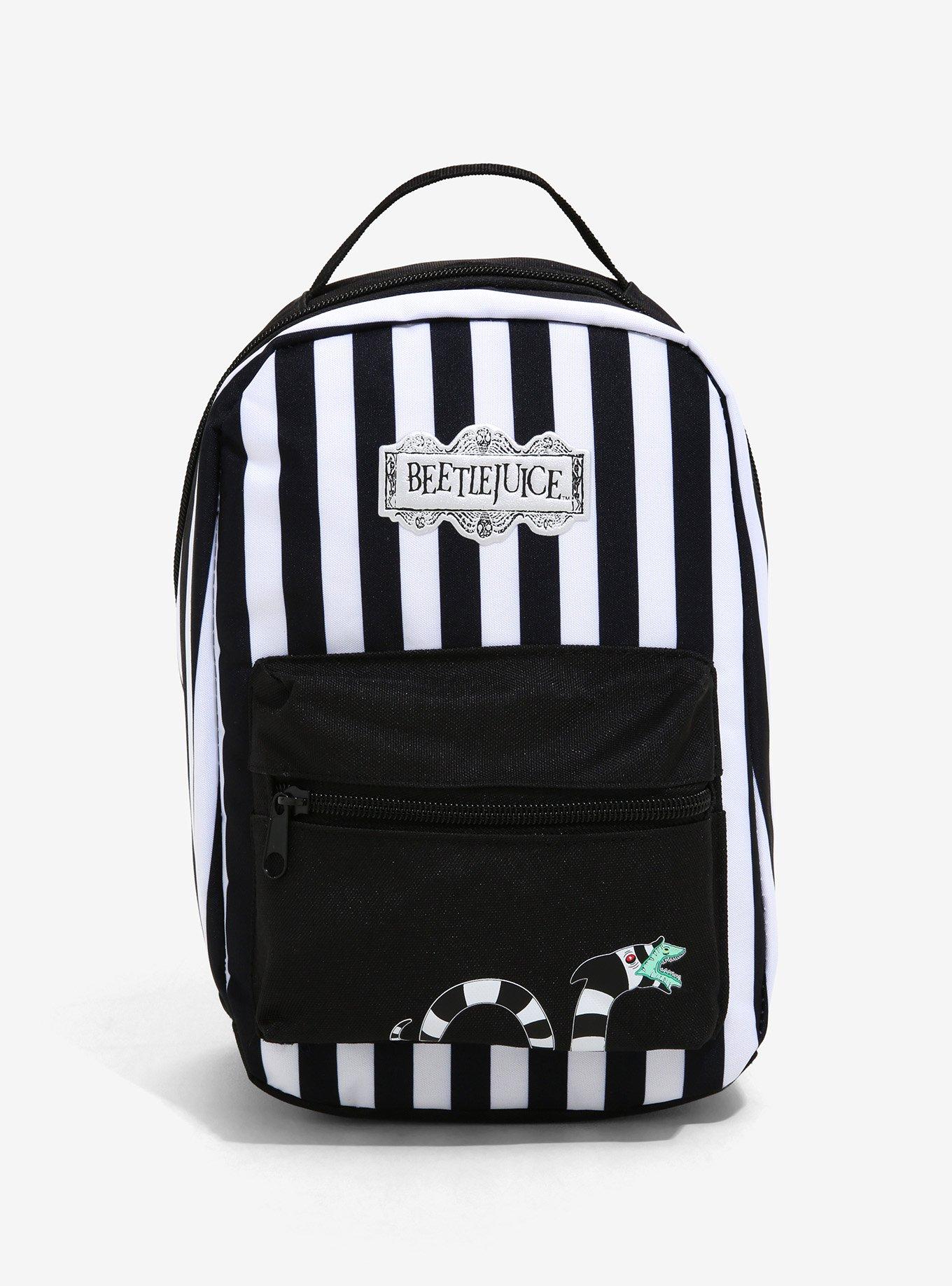 Beetlejuice Striped Lunch Bag, , hi-res