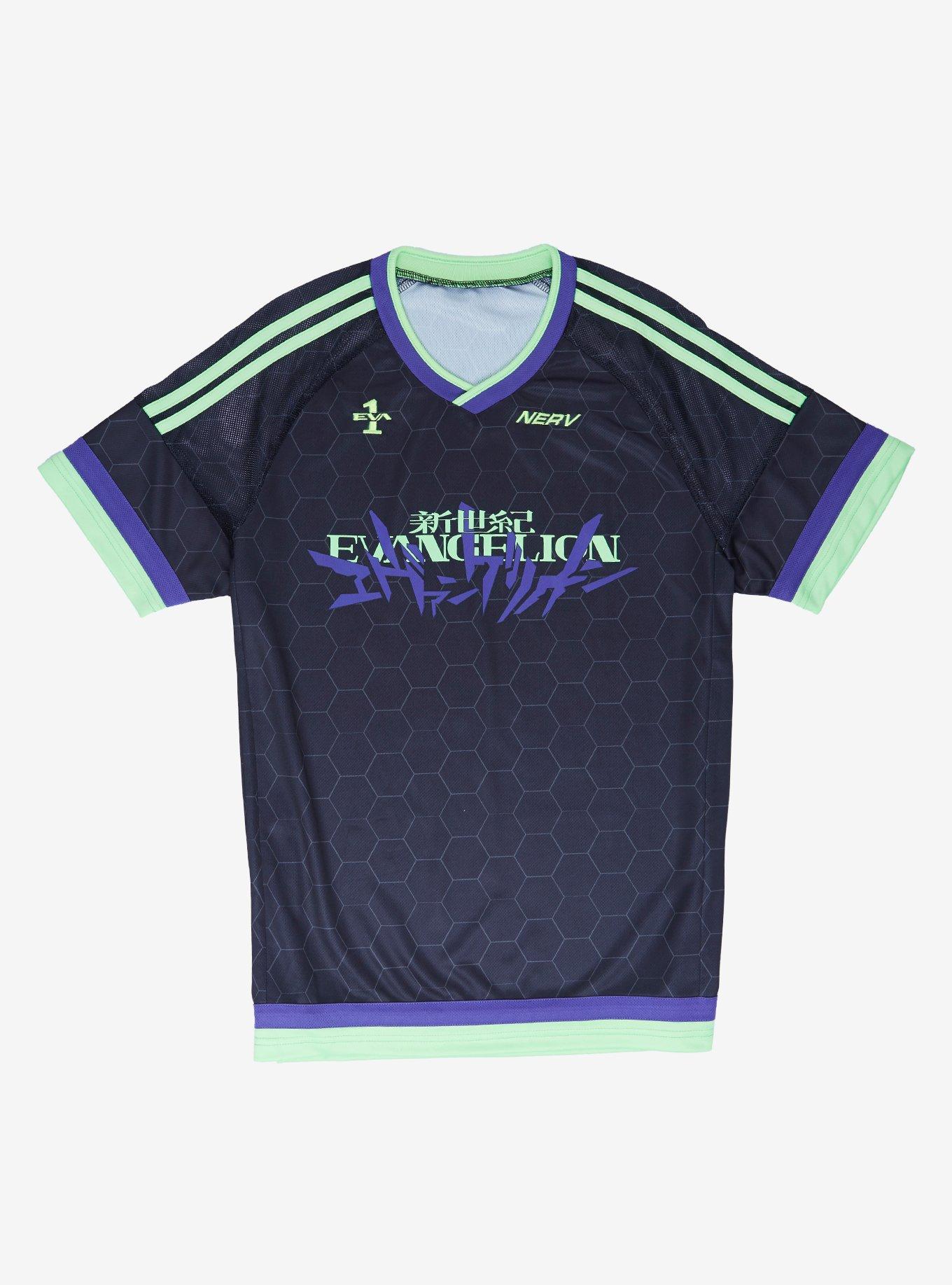 Neon Genesis Evangelion Ikari Soccer Jersey - BoxLunch Exclusive, BLACK, hi-res