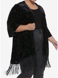 The Nightmare Before Christmas Jack Head Burnout Black Velvet Kimono Plus Size, , hi-res