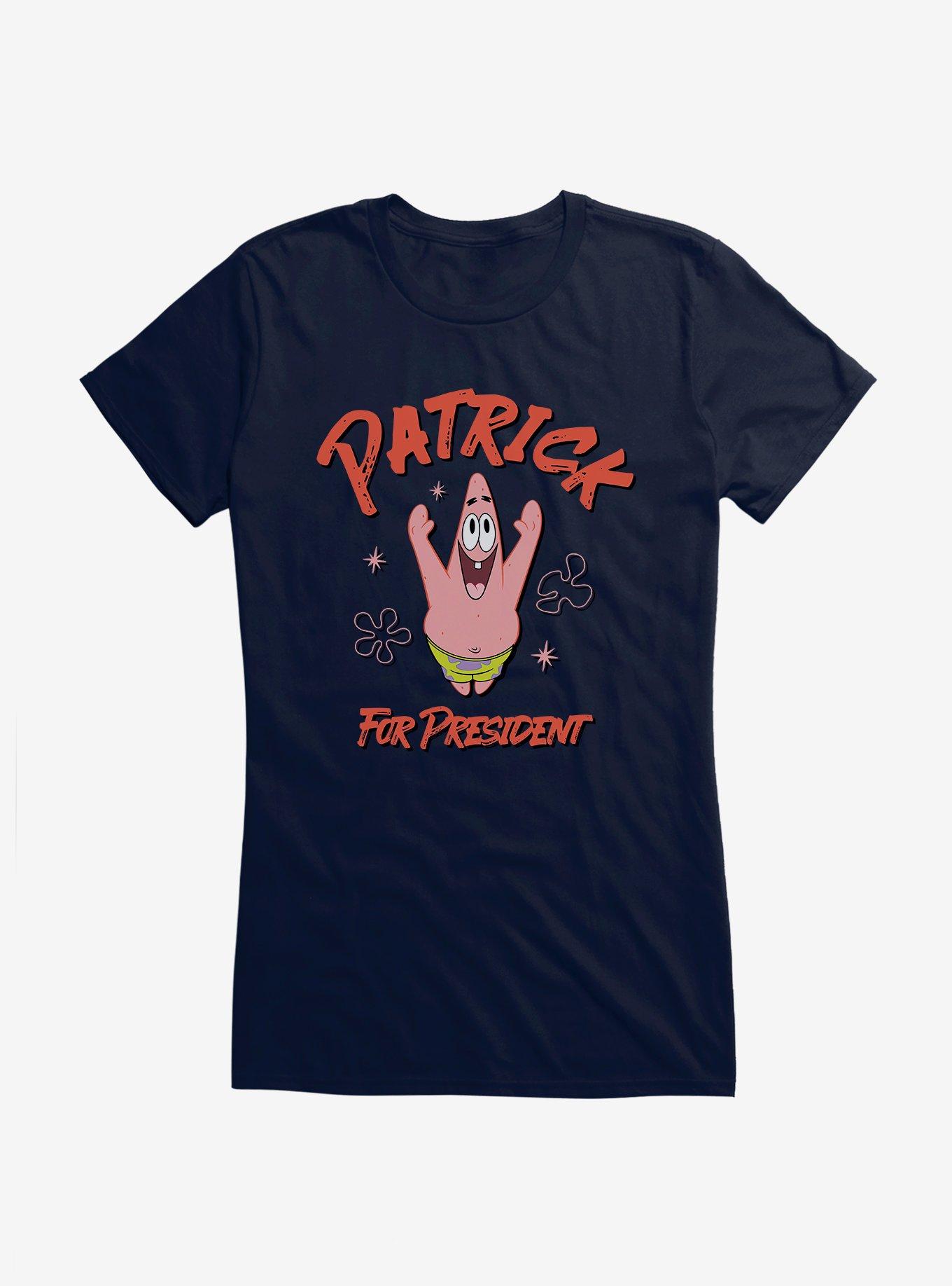 SpongeBob SquarePants Patrick For President Girls T-Shirt, NAVY, hi-res