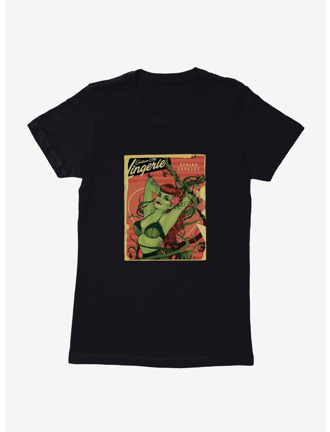 DC Comics Bombshells Poison Ivy Gotham City Lingerie Womens T-Shirt, BLACK, hi-res