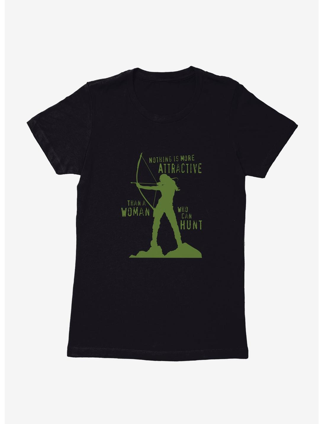 DC Comics Arrow Woman On A Hunt Womens T-Shirt, BLACK, hi-res