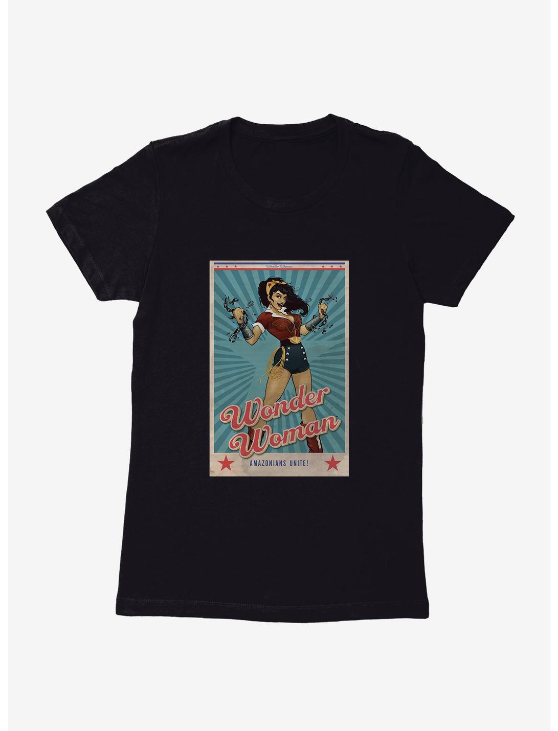 DC Comics Bombshells Wonder Woman Amazonians Unite Womens T-Shirt, BLACK, hi-res