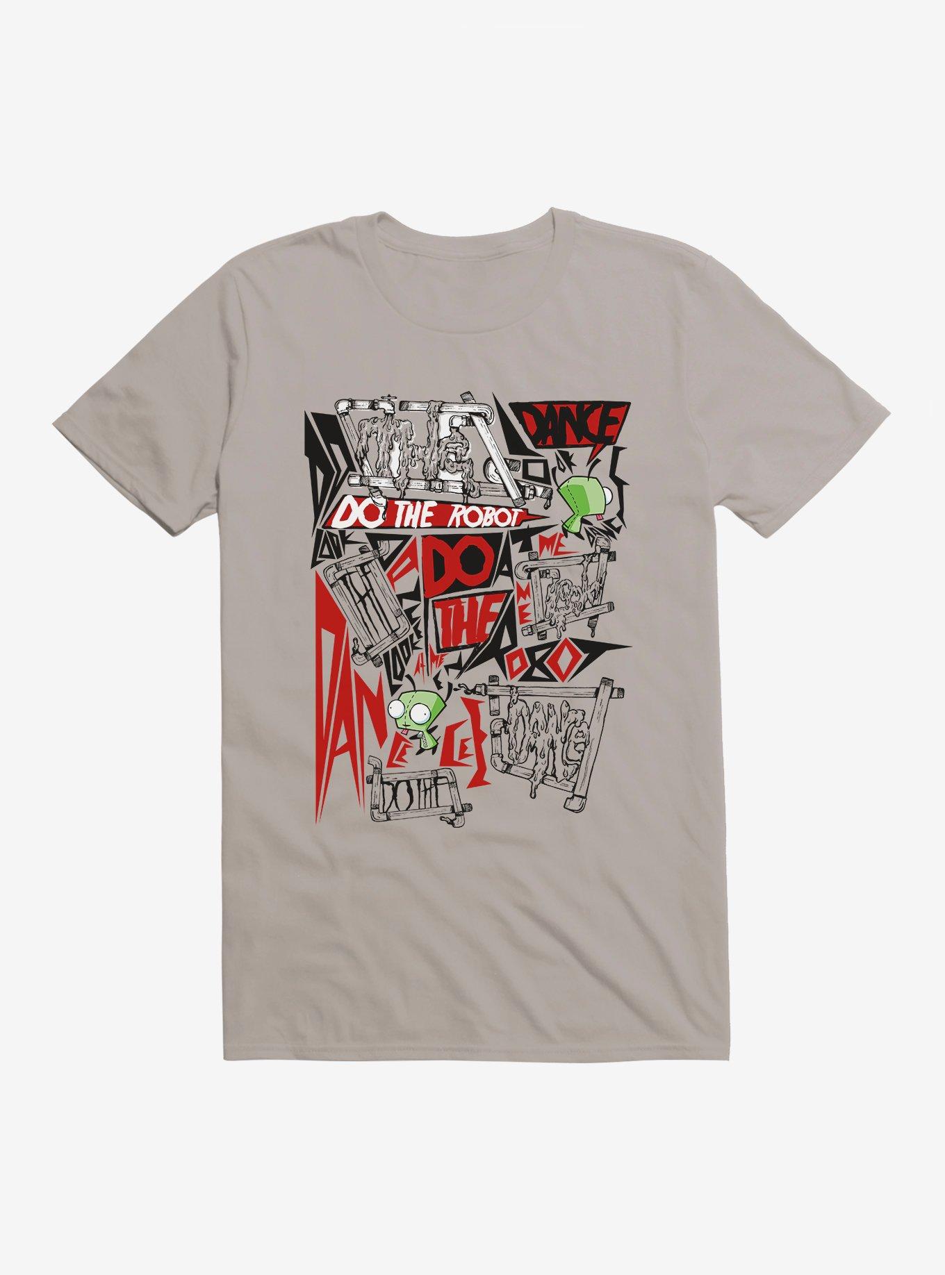 Invader Zim Do The Robot T-Shirt, LIGHT GREY, hi-res