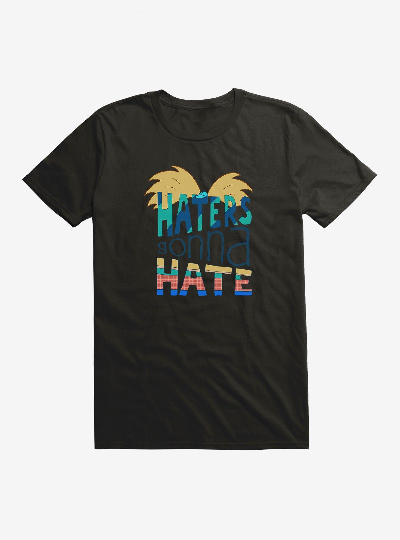 Hey Arnold! Haters T-Shirt, BLACK, hi-res
