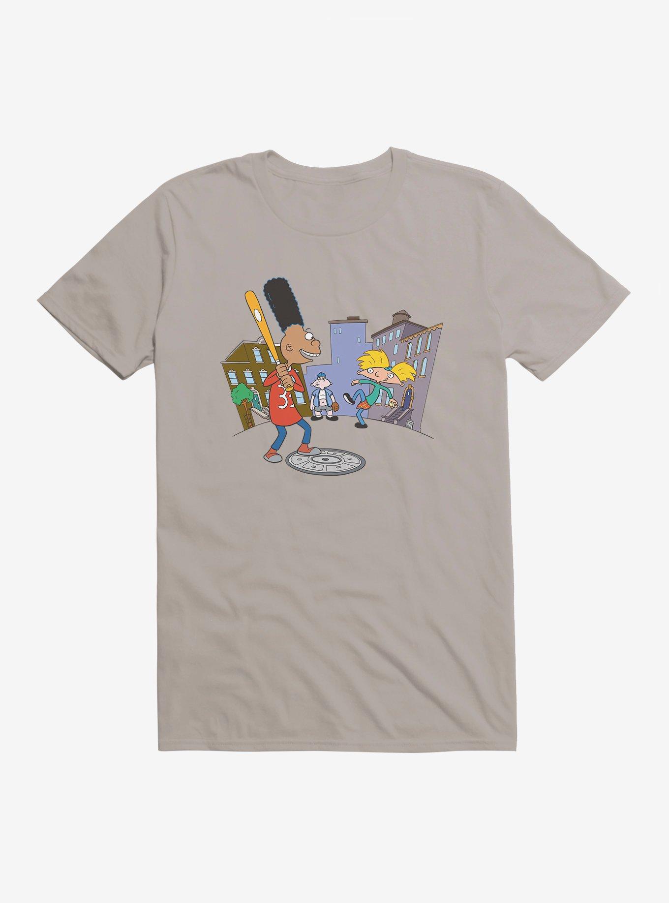 Hey Arnold! Baseball T-Shirt, LIGHT GREY, hi-res