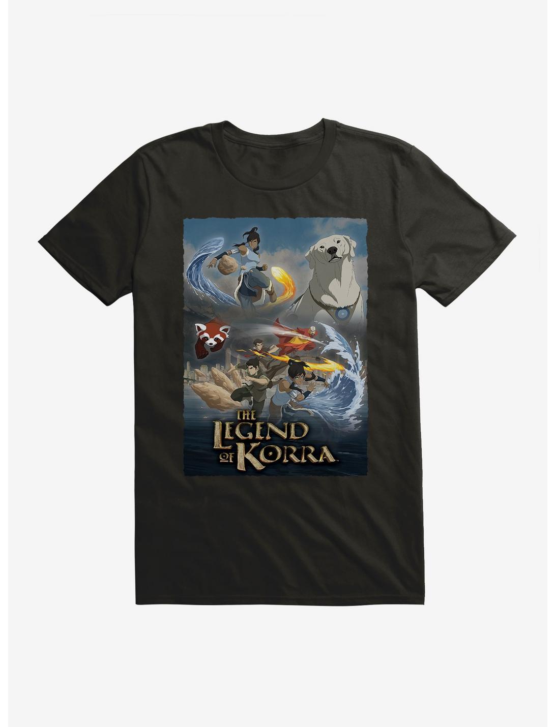The Legend Of Korra Master Benders T-Shirt, BLACK, hi-res