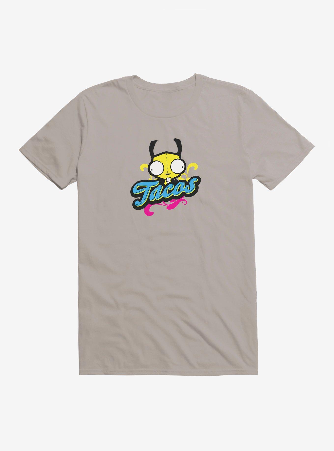 Invader Zim Gir Neon Tacos T-Shirt, LIGHT GREY, hi-res