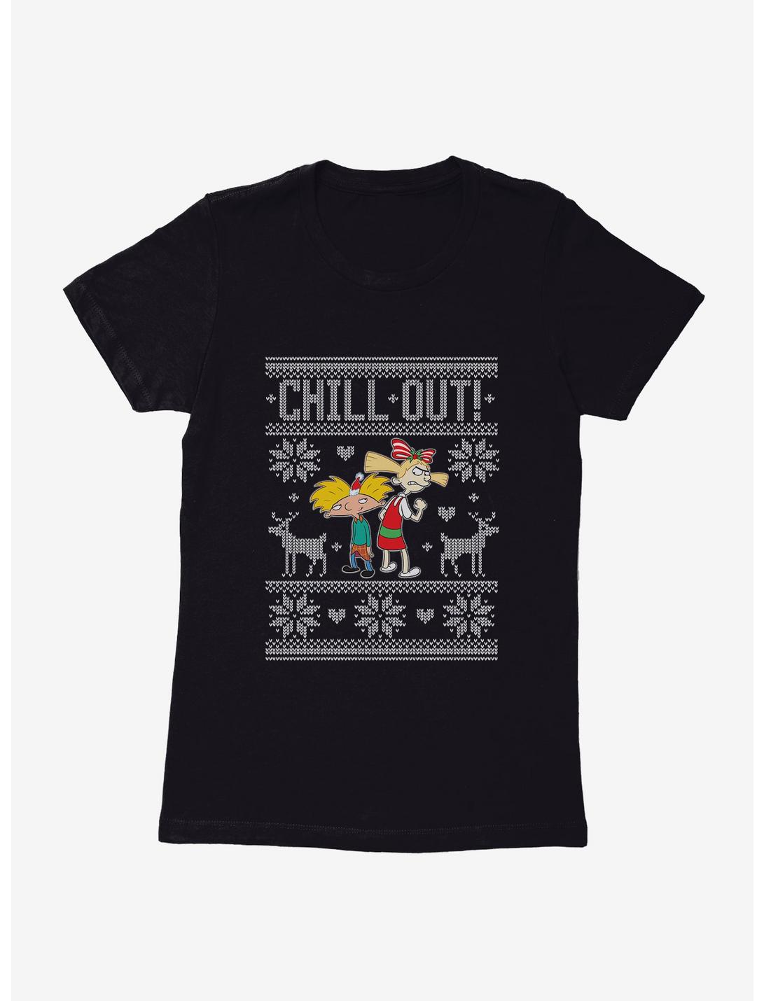 Hey Arnold! Chill Out Womens T-Shirt, BLACK, hi-res