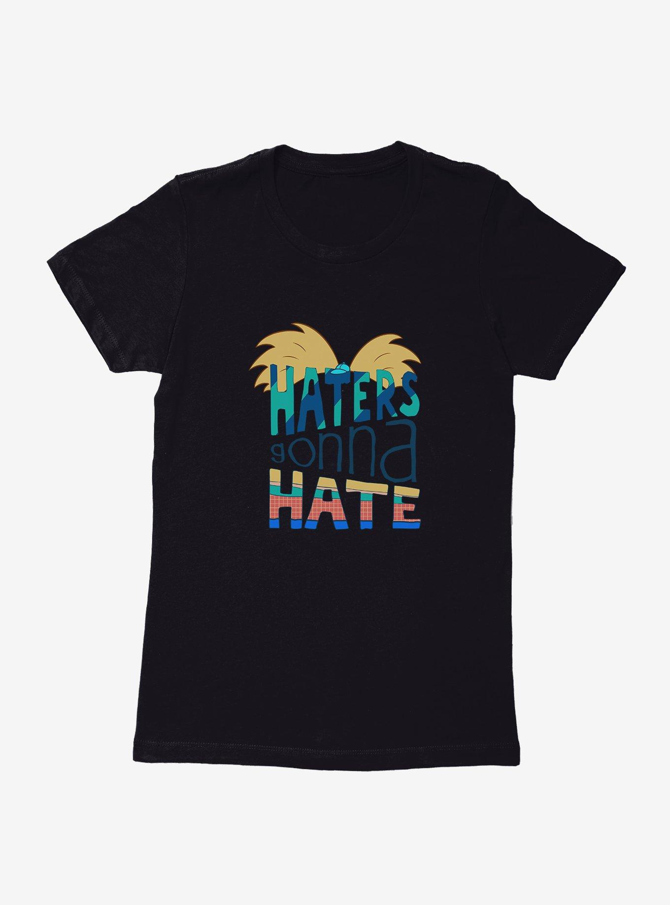 Hey Arnold! Haters Womens T-Shirt, BLACK, hi-res