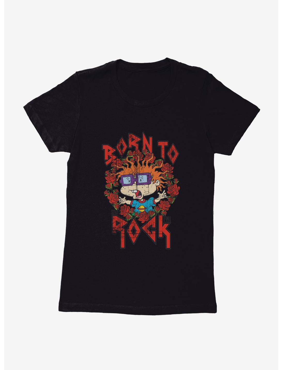 Rugrats Chuckie Born To Rock Womens T-Shirt, BLACK, hi-res