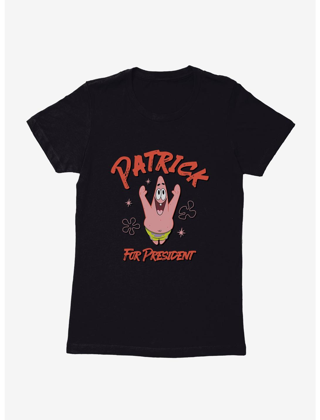 SpongeBob SquarePants Patrick For President Womens T-Shirt, BLACK, hi-res