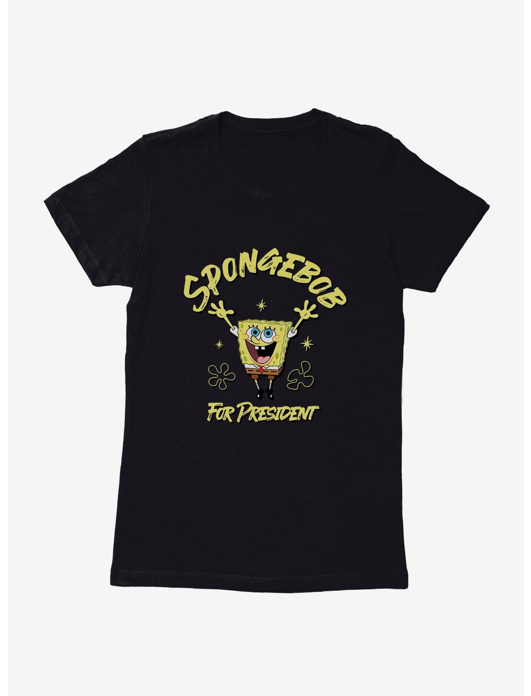 SpongeBob SquarePants SpongeBob For President Womens T-Shirt, BLACK, hi-res