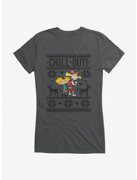 Hey Arnold! Chill Out Girls T-Shirt, CHARCOAL, hi-res