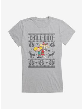 Hey Arnold! Chill Out Girls T-Shirt, HEATHER, hi-res