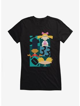 Hey Arnold! Icon Silhouettes Girls T-Shirt, BLACK, hi-res
