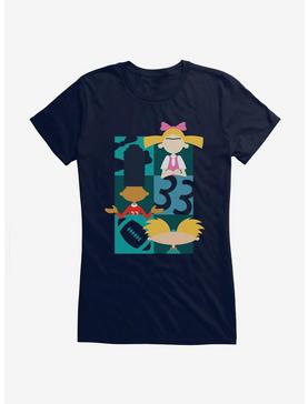 Hey Arnold! Icon Silhouettes Girls T-Shirt, NAVY, hi-res
