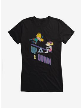 Hey Arnold! Up And Down Girls T-Shirt, BLACK, hi-res