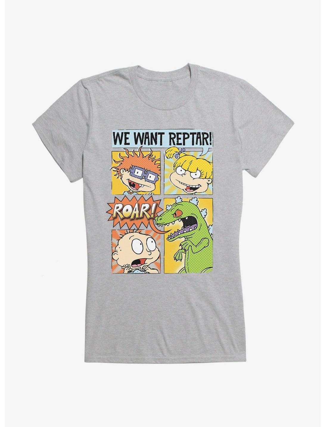 Rugrats We Want Reptar Girls T-Shirt, HEATHER, hi-res