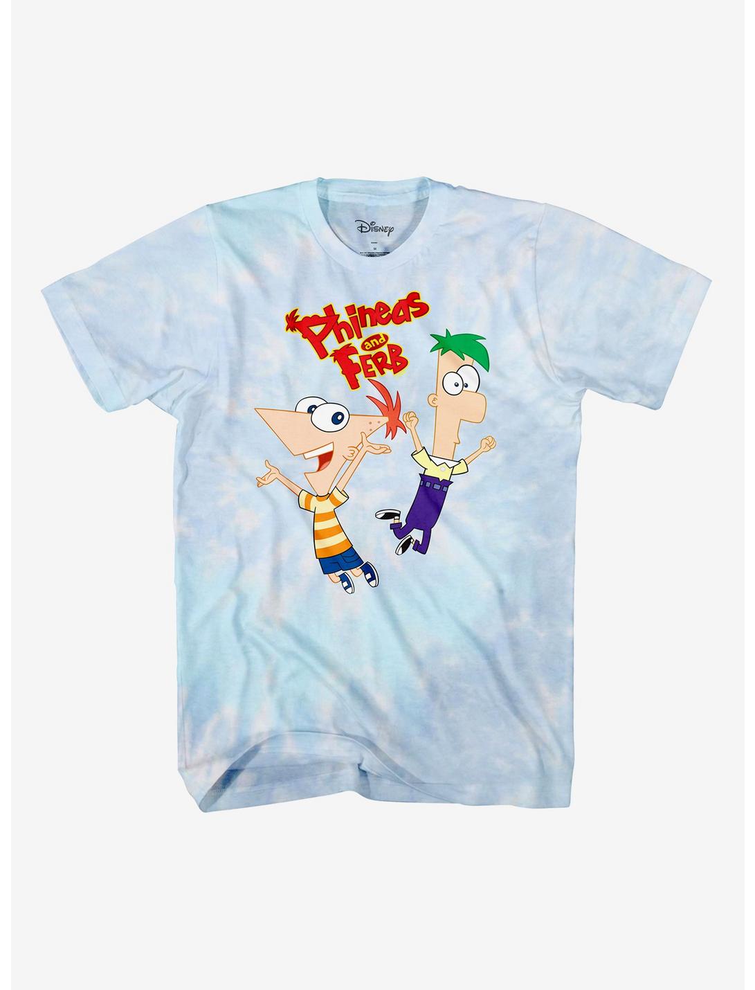 Disney Phineas And Ferb Jump Tie-Dye T-Shirt, MULTI, hi-res