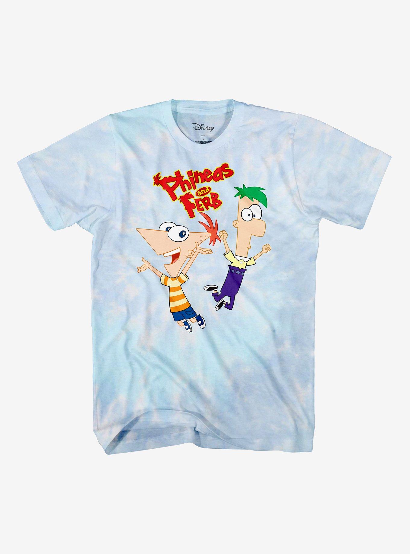 Disney Phineas And Ferb Jump Tie-Dye T-Shirt, MULTI, hi-res