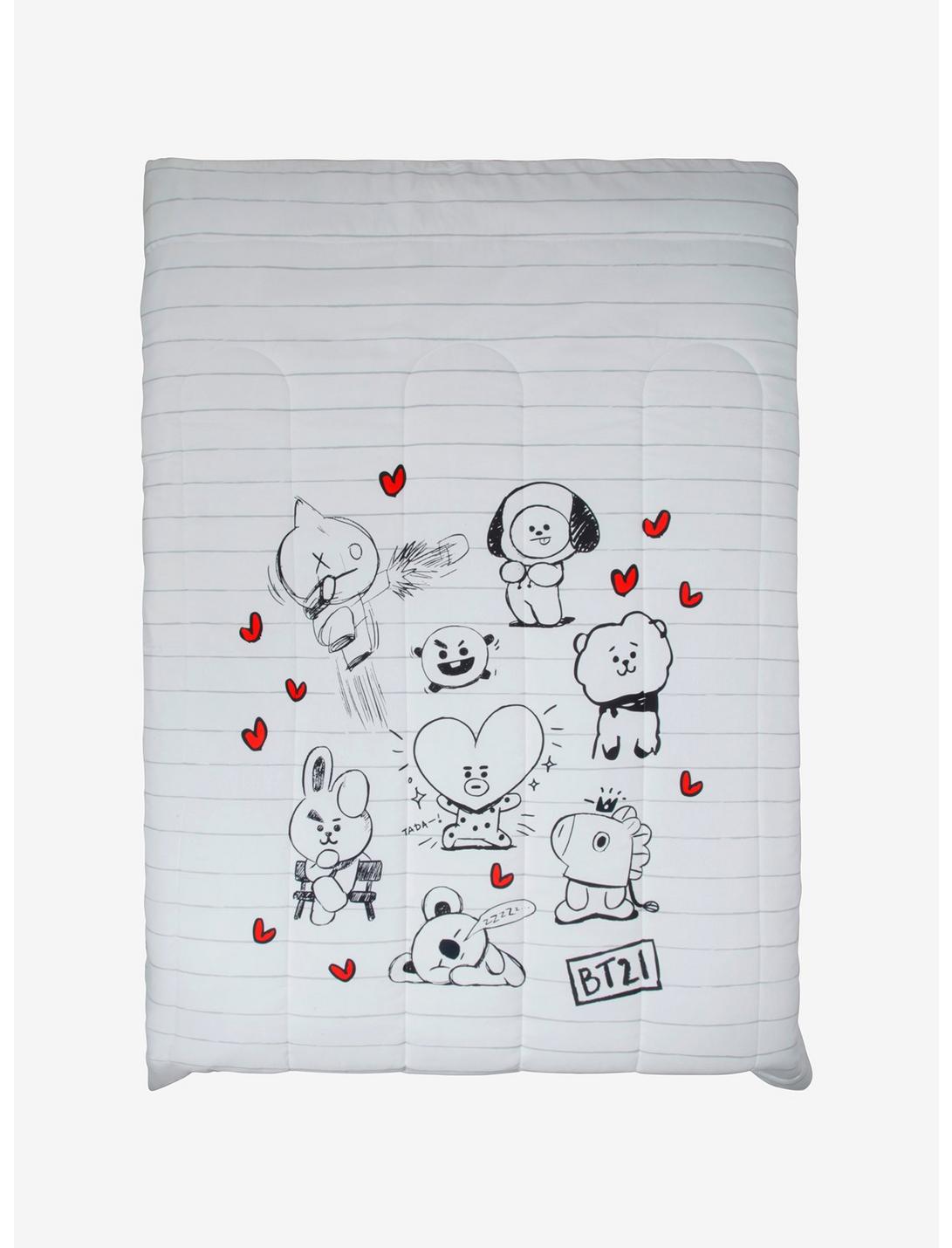 BT21 Doodles Full/Queen Comforter, , hi-res