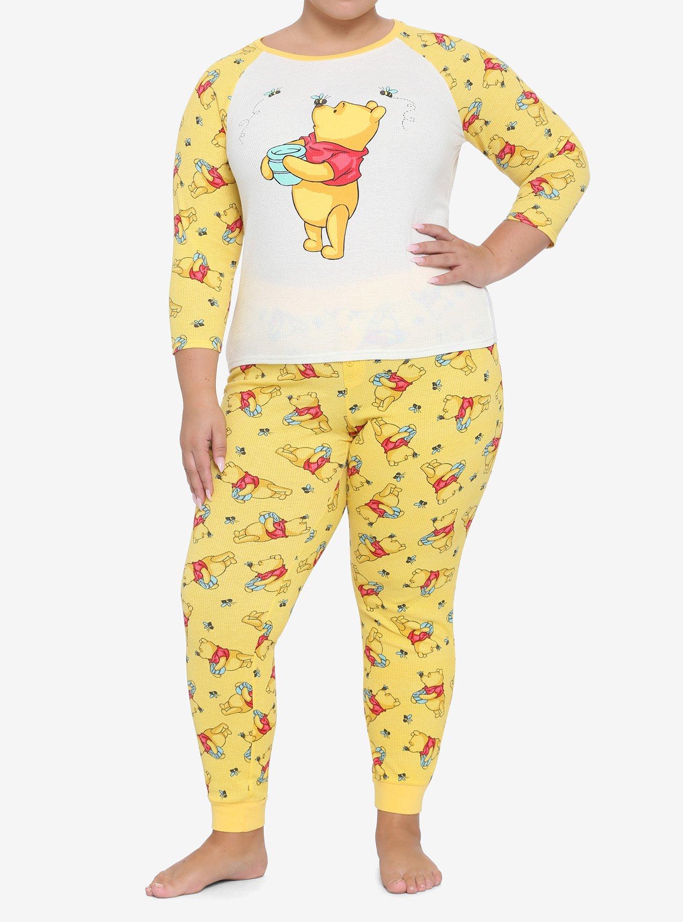 Disney Winnie The Pooh Girls Thermal Pajama Set Plus Size, MULTI, hi-res