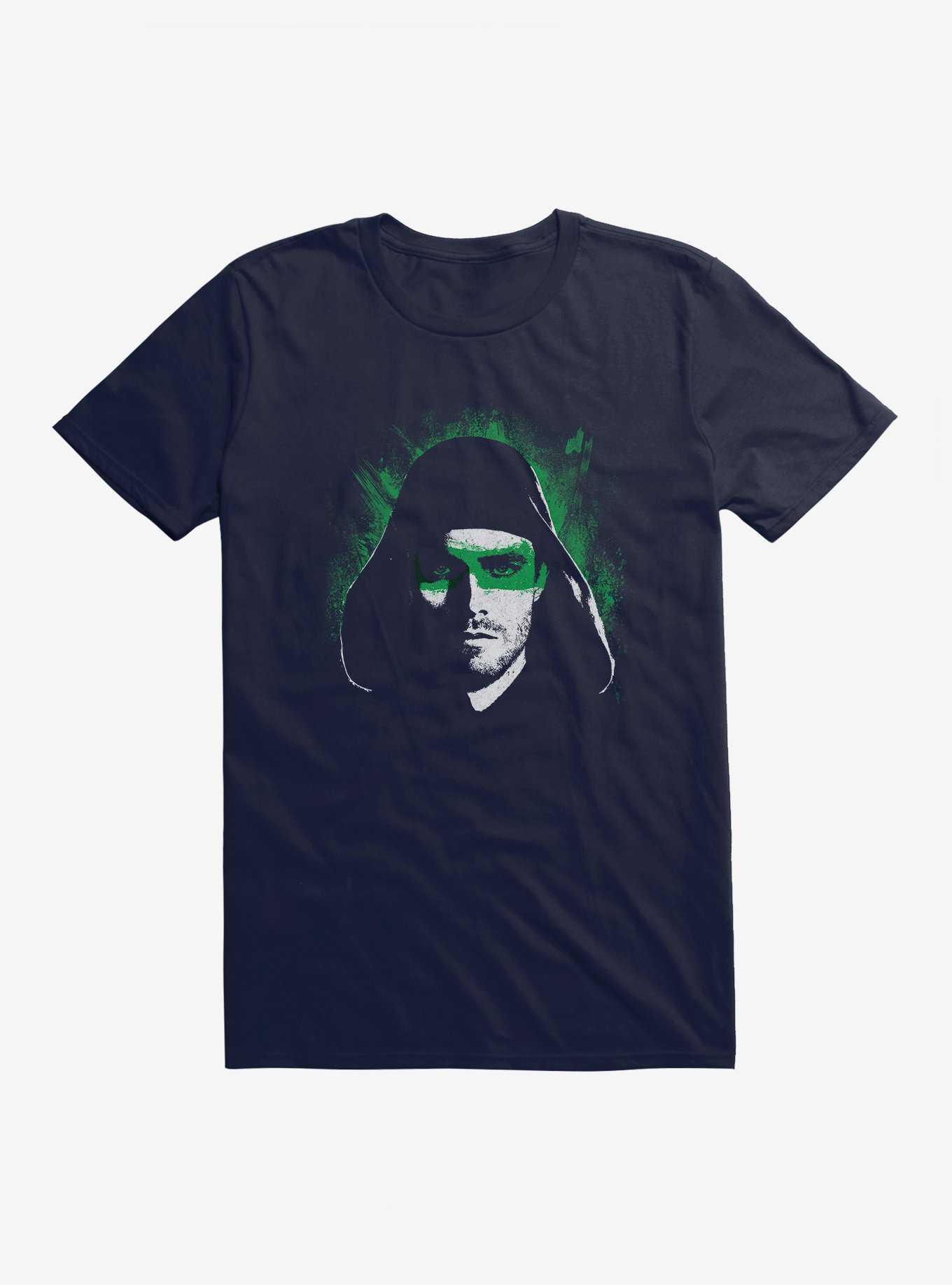DC Comics Arrow Green Portrait T-Shirt, NAVY, hi-res