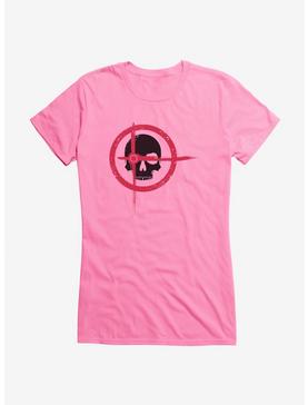 DC Comics Arrow Target Skull Girls T-Shirt, CHARITY PINK, hi-res