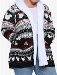 Disney Mickey Mouse & Minnie Mouse Fair Isle Sherpa Girls Open Cardigan Plus Size, MULTI, hi-res