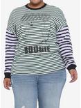 The Nightmare Before Christmas Oogie Boogie Color-Block Stripe Girls Long-Sleeve T-Shirt Plus Size, MULTI, hi-res