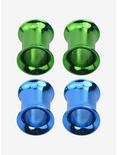 Steel Blue & Green Metallic Plug 4 Pack, MULTI, hi-res