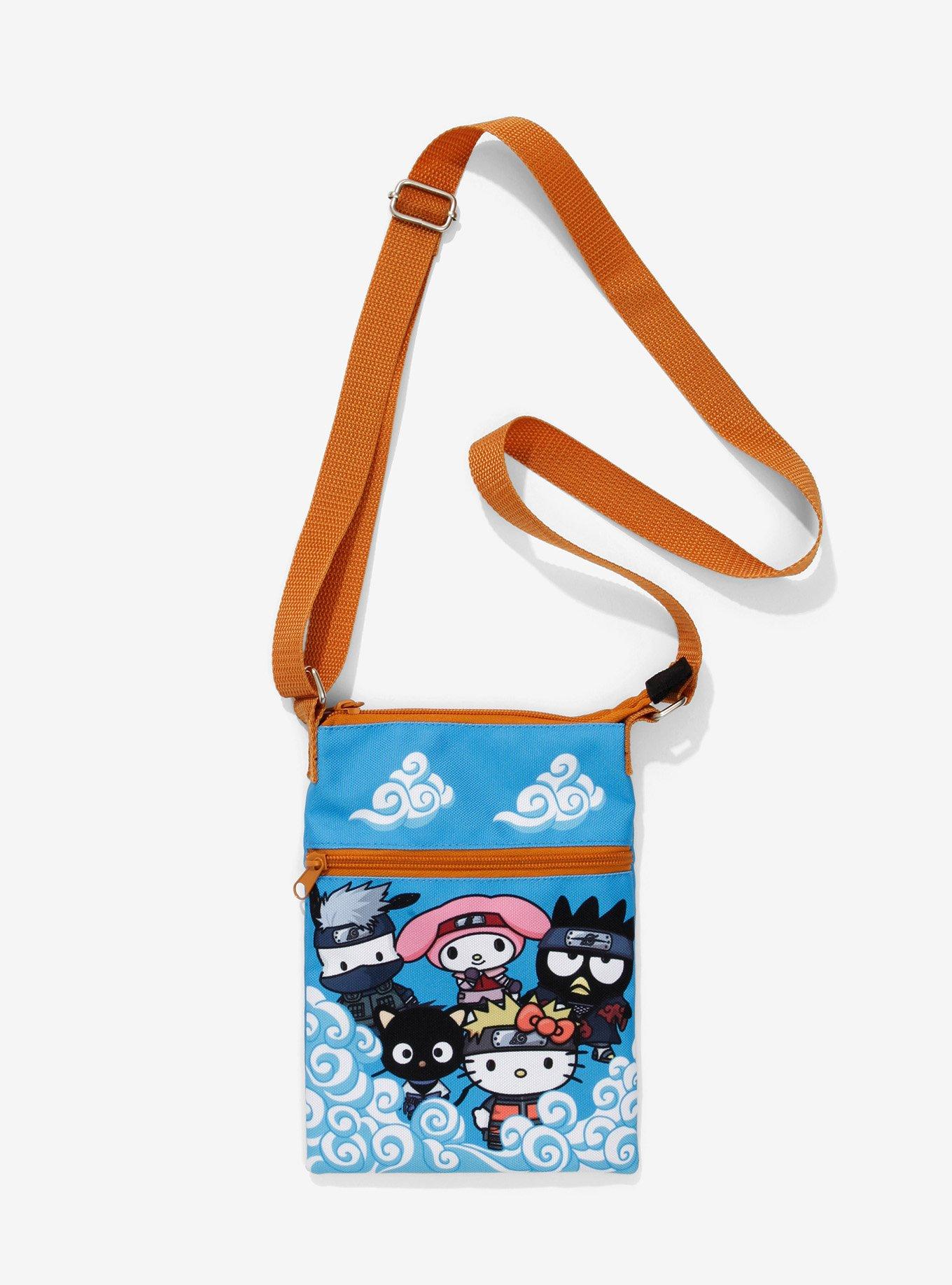 Naruto Shippuden X Hello Kitty And Friends Passport Crossbody Bag Hot