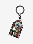 Disney The Nightmare Before Christmas Jack & Sally Stained Glass Enamel Keychain - BoxLunch Exclusive, , hi-res