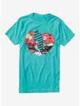 Disney The Nightmare Before Christmas Summer Jack & Sally Heart Women's T-Shirt - BoxLunch Exclusive, KELLY, hi-res