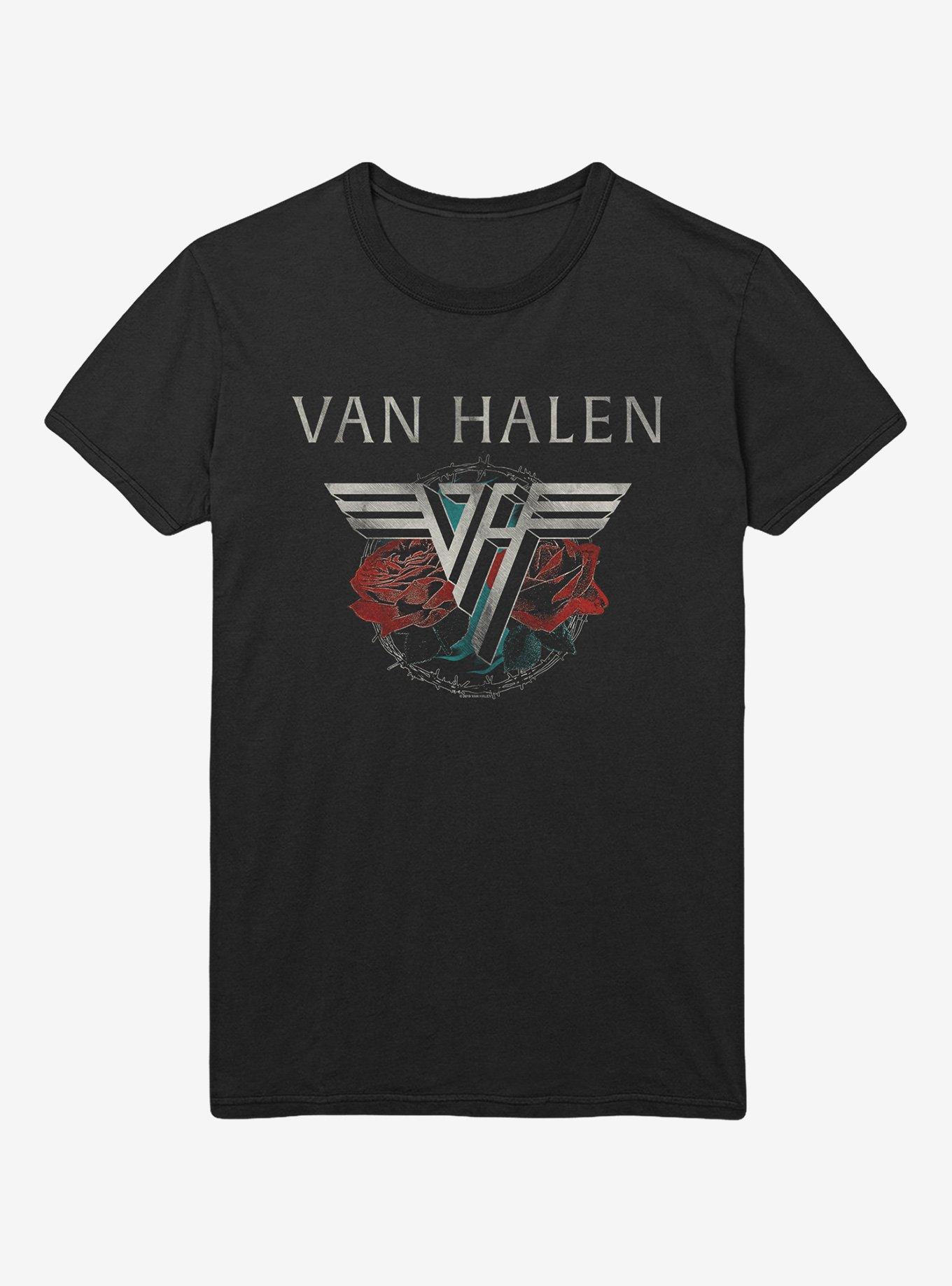 Van Halen Roses Logo T-Shirt, BLACK, hi-res