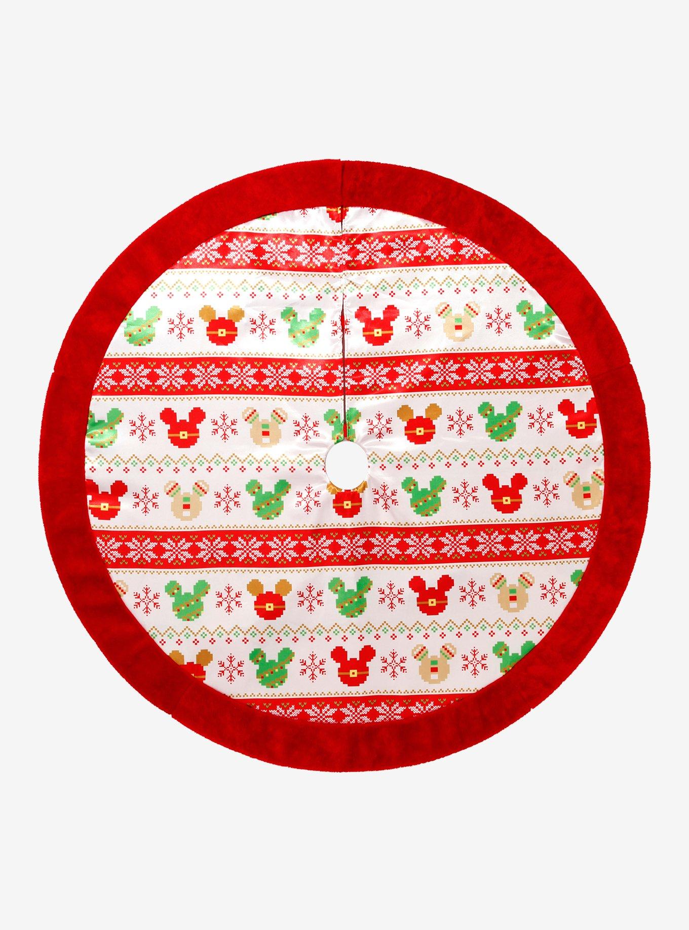 Disney Mickey Mouse Holiday Icon Fair Isle Tree Skirt, , hi-res